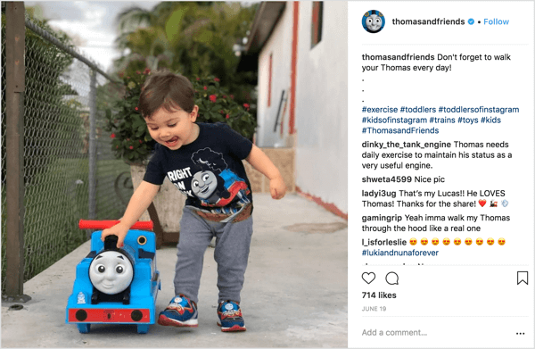 Thomas & Friends dijele fotografije poslane od roditelja djece koja koriste robu marke.