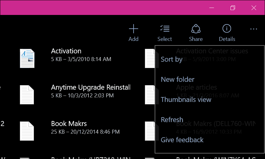 Novi OneDrive Universal App stiže za Windows 10