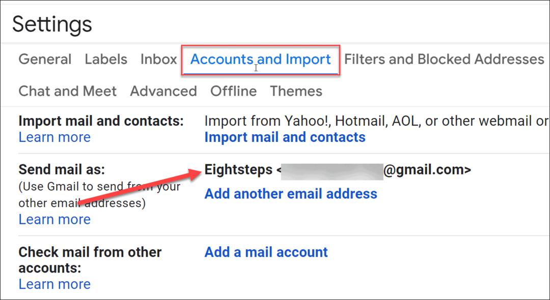 novo ime za prikaz gmail