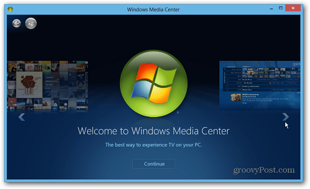 Pokrenite Windows Media Center