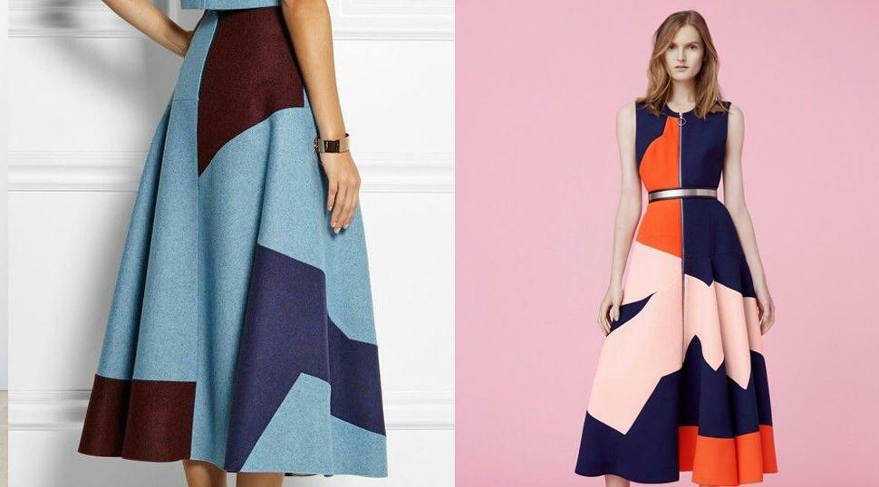 Colour block modeli haljina i suknji