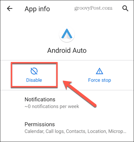 android automatsko onemogućavanje