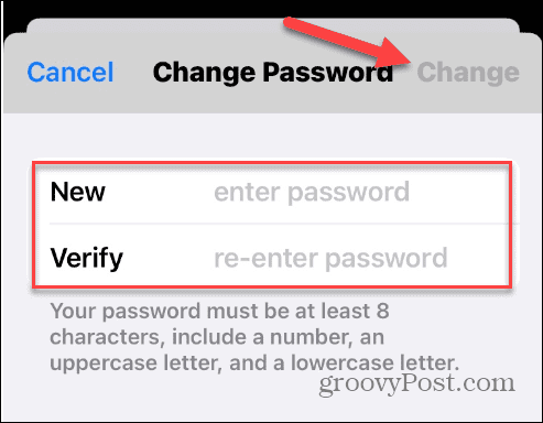 Promijenite lozinku za Apple ID