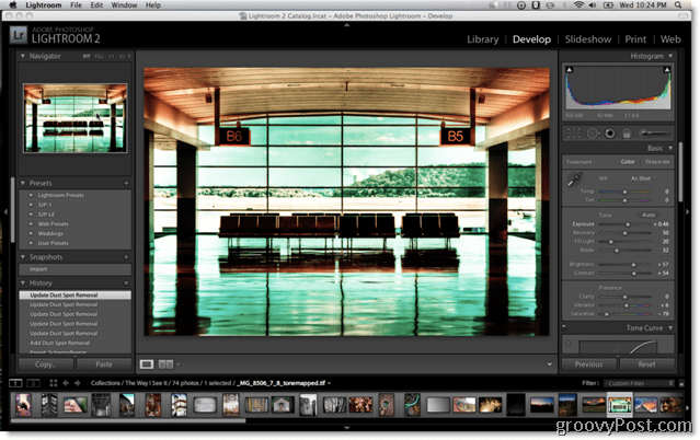 Adobe Lightroom 2 zaslona unaprijed postavljenih postavki