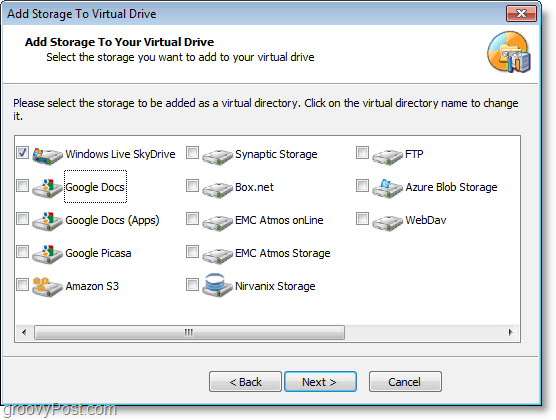 postavi Windows Live skydrive da se montira na explorer s gladinetom