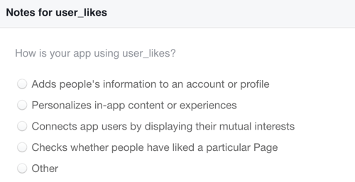 Objasnite kako ćete upotrebljavati podatke o Facebookovim lajkovima koje prikupljate.
