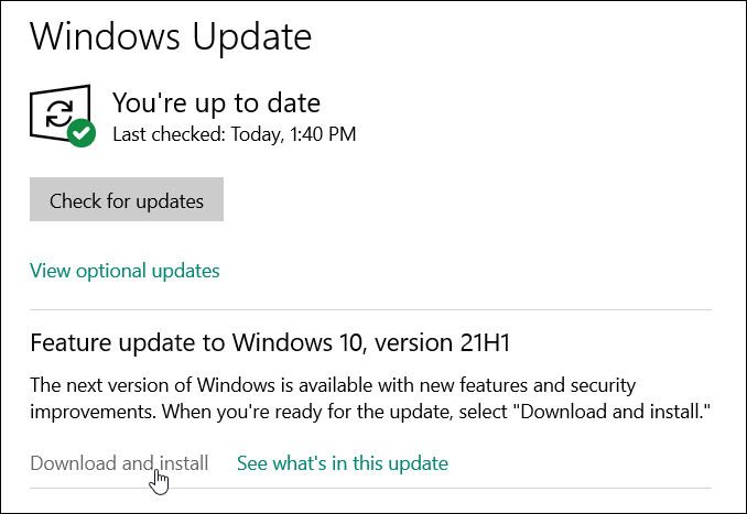 Preuzimanje i instaliranje Windows Update