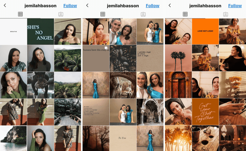 Instagram poslovni profil za Jemilah Basson