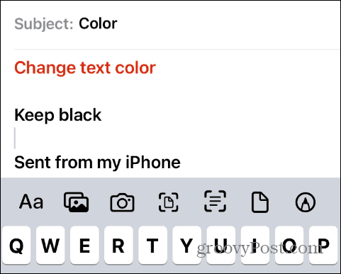 Promjena boje teksta na iPhoneu