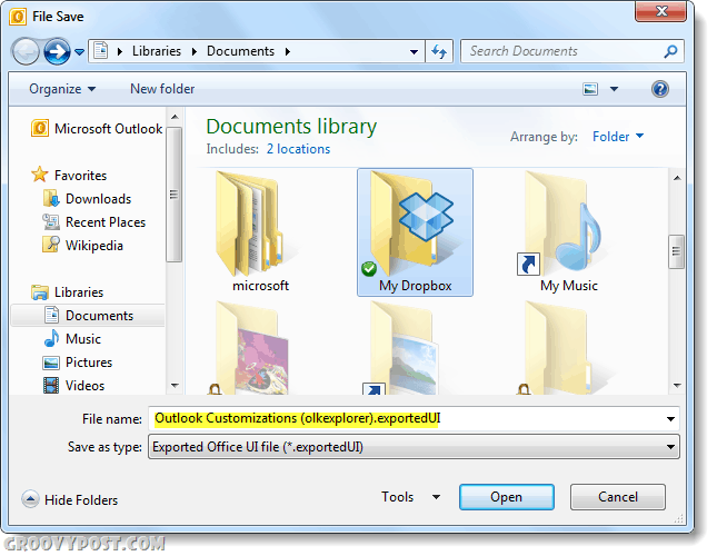 Kako izraditi sigurnosnu kopiju i vraćanje prilagodbi vrpce sustava Office 2010