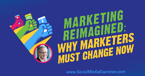 Promišljen marketing: Zašto se marketinški stručnjaci sada moraju mijenjati, uključujući uvide Marka Schaefera na Podcastu za marketing društvenih medija.