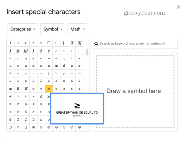 Google slajdovi odaberite simbol