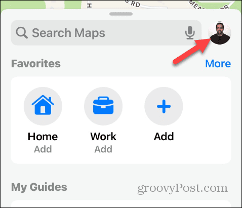 ikona računa u Apple Maps
