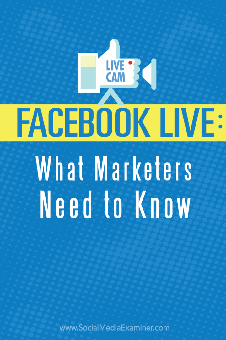 Facebook Live: Što marketinški stručnjaci trebaju znati: Ispitivač društvenih medija