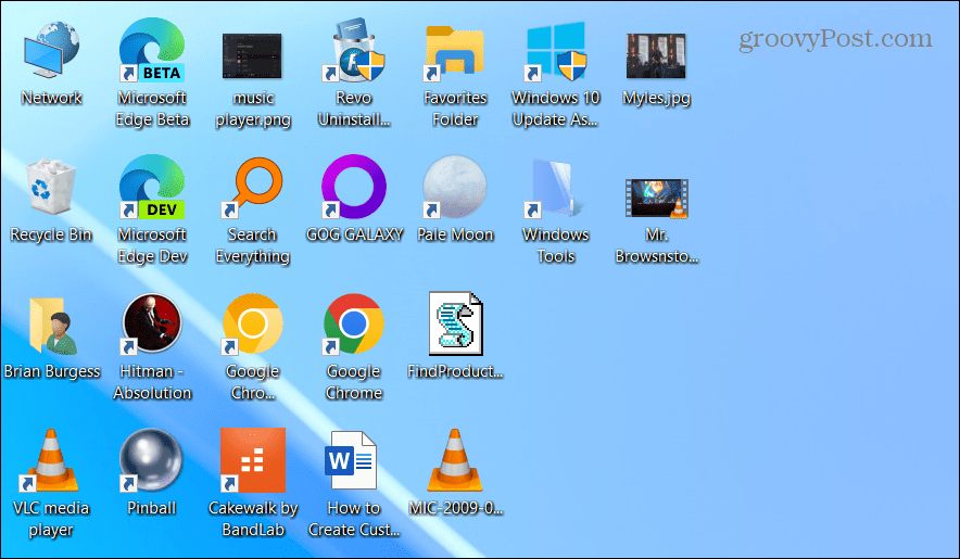 vratiti ikone na radnoj površini na Windowsima