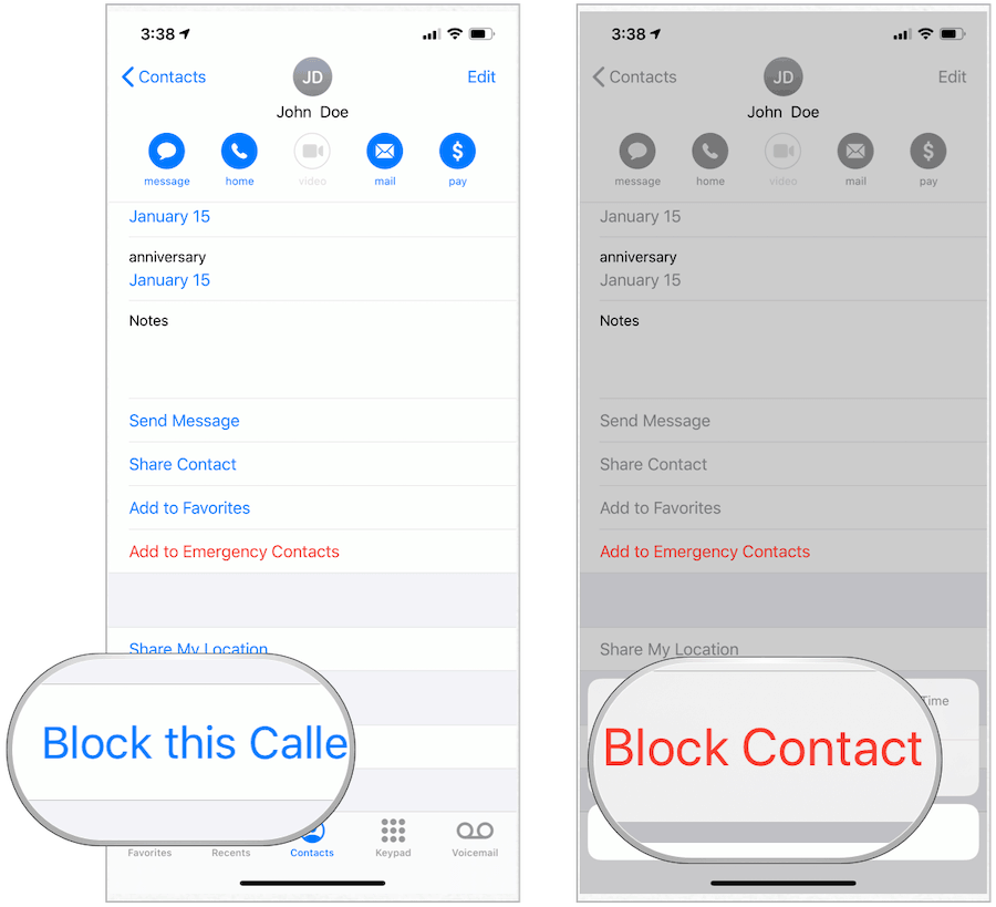 Blokiraj kontakt