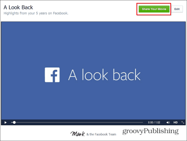 Podijelite Facebook Look Back