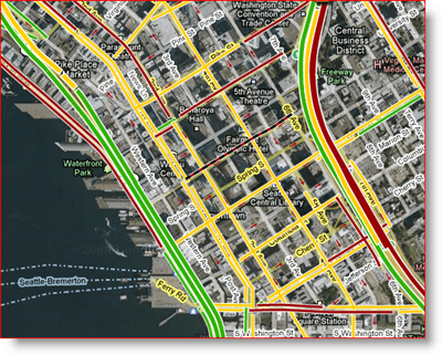 Google Arterijska karta uživo iz Seattlea