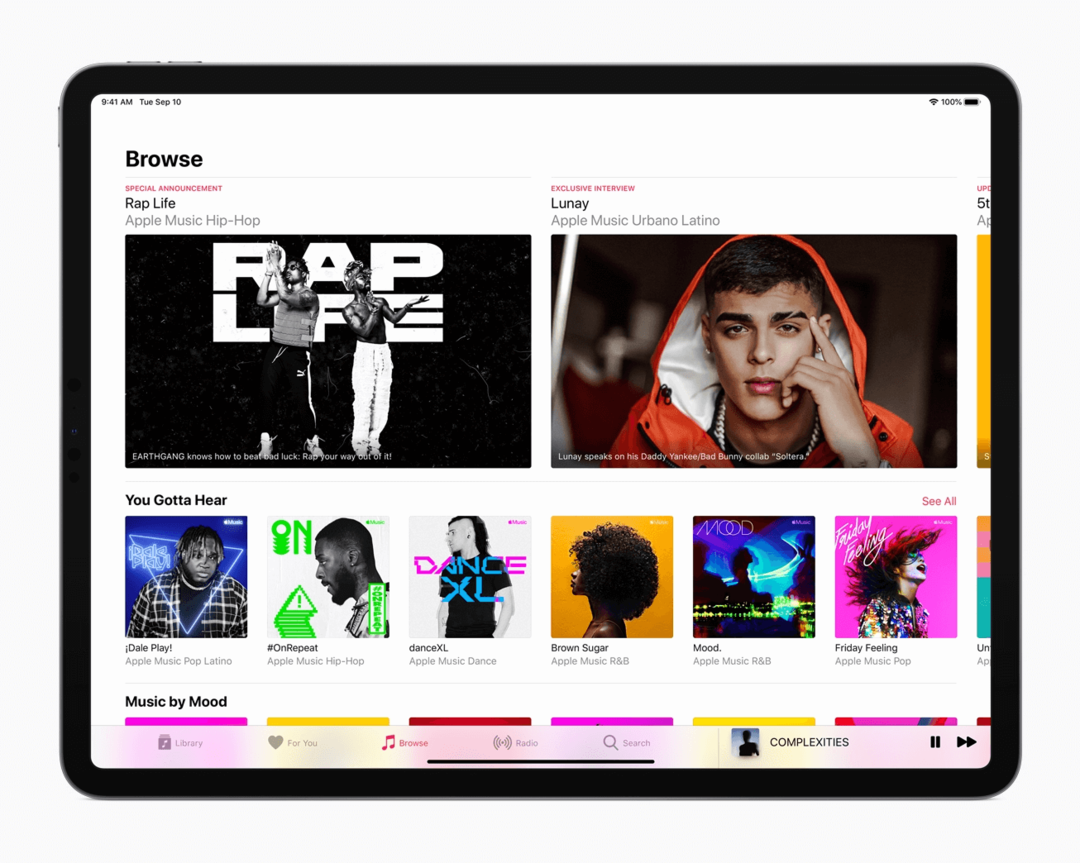 Apple Music na iPadu
