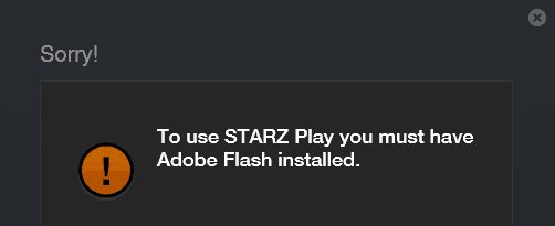Flash Error Message