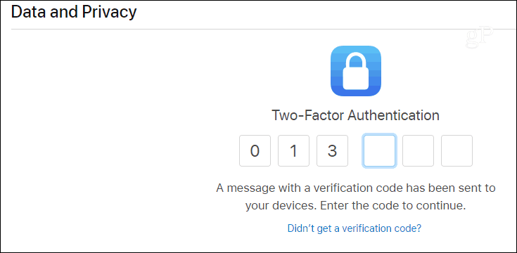 Prijavite se Apple Privacy Portal