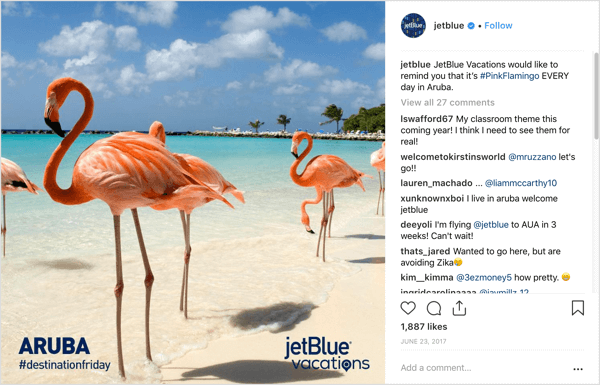 Ova objava na Instagramu prikazuje prekrasnu fotografiju plaže.