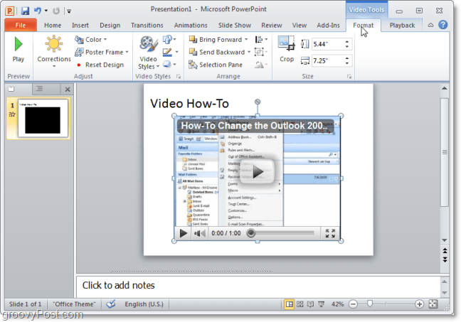 videozapis u PowerPointu 2010 s youtube-a