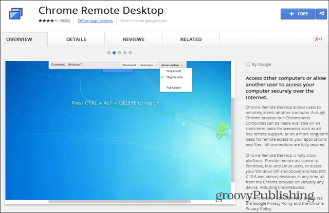 Web trgovina Chrome Remote Desktop