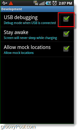 Android USB otklanjanje pogrešaka, budite budni i dopustite izrugivanje lokacija