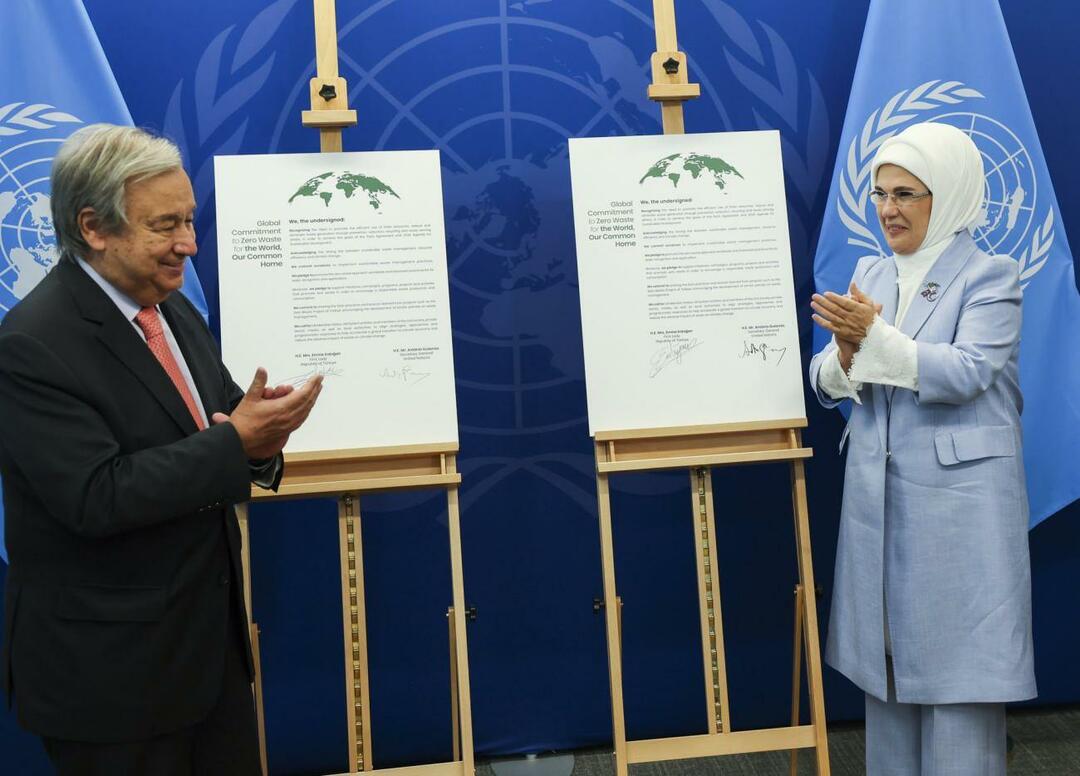 Emine Erdoğan sastala se s glavnim tajnikom UN-a u sklopu projekta zero waste