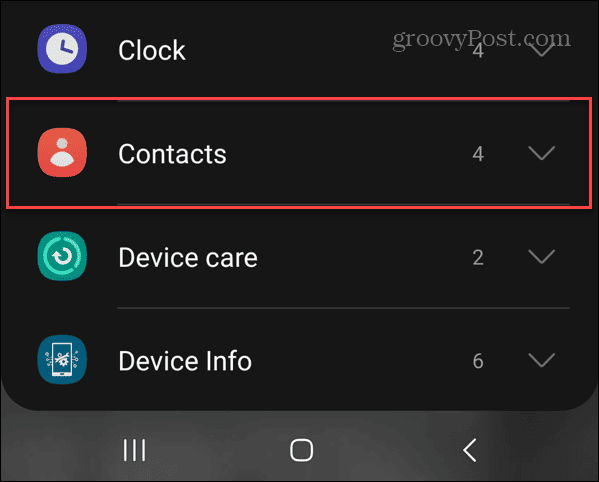 widget za kontakte android