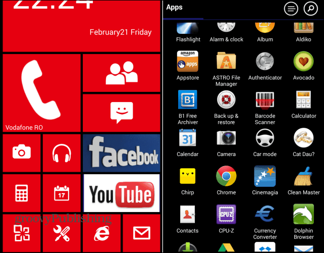 Neka Android izgleda kao Windows Phone s pokretačem 8