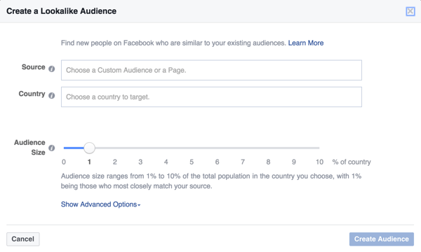 Jedna od taktika na Facebooku mogla bi biti stvaranje publike nalik na izgled koja će se ciljati vašim Facebook oglasima.