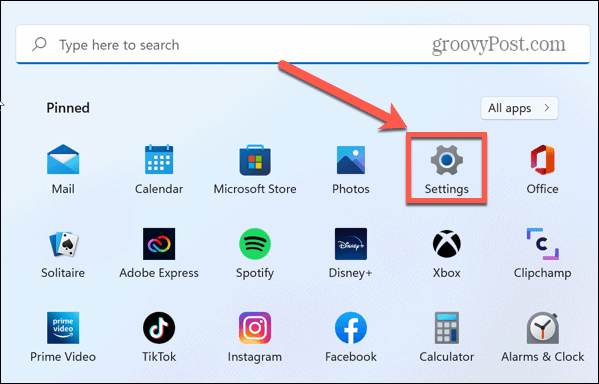ikona postavki sustava Windows
