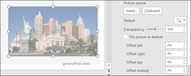 Primjer prozirne slike u PowerPointu