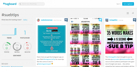 Upotrijebite Tagboard za polaganje prava i provjeru svojih jedinstvenih hashtagova na Instagramu. 
