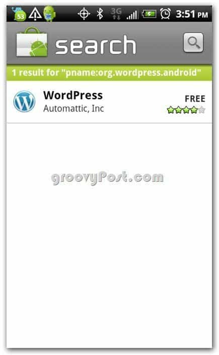 Wordpress by Automattic u Android trgovini