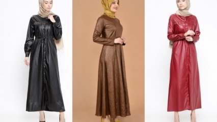 Modeli kožne odjeće u odjeći hidžaba