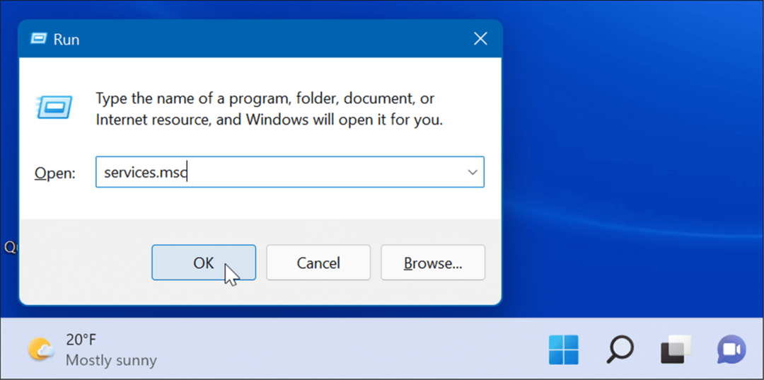 usluge-msc pokrenuti Windows 11