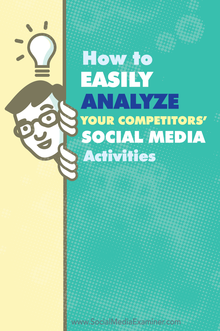 kako analizirati aktivnosti društvenih medija konkurenata