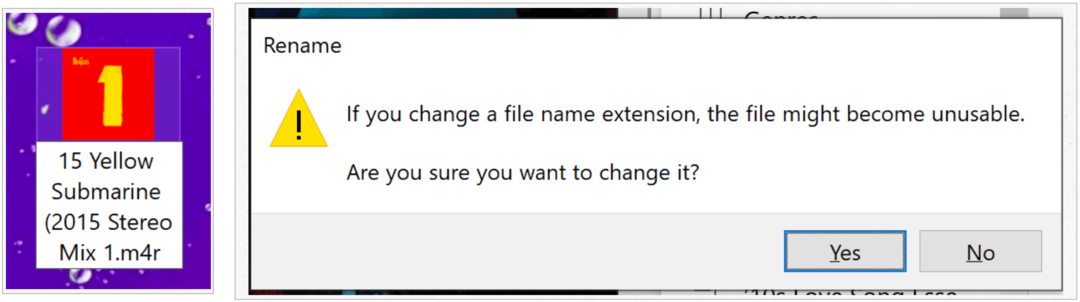 Windows potvrđuje promjenu proširenja datoteke