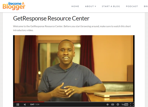 GetResponse Resources Center primjer je pružanja još veće vrijednosti svojoj publici. 