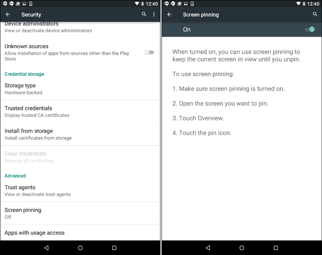 Uključivanje Android zaslona
