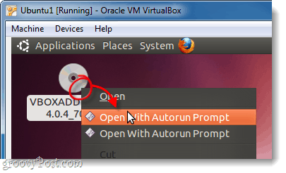 autorun vboxadditions disk u ubuntu virtualbox