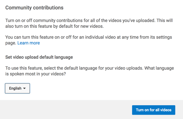 Uključite značajku koja omogućuje YouTube zajednici da vam prevodi titlove.
