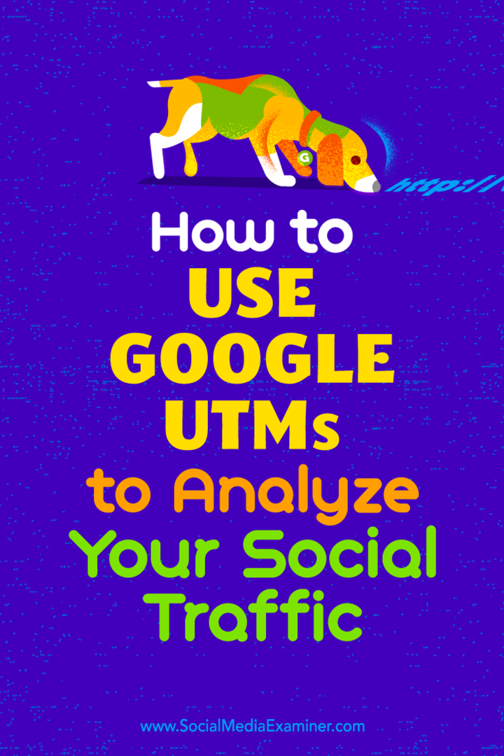 Kako koristiti Google UTM-ove za analizu vašeg društvenog prometa, Tammy Cannon na programu Social Media Examiner.