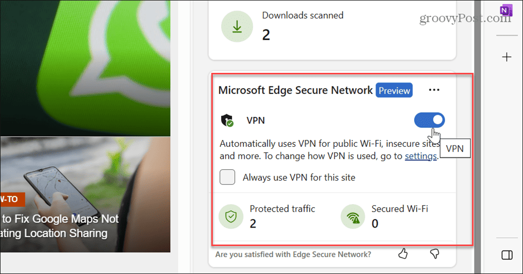 Koristite Microsoft Edge VPN
