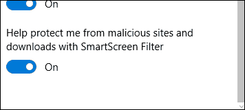 isključite SmartScreen 2