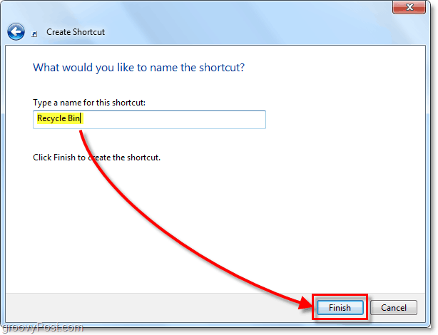 imenovati prečac u sustavu Windows 7