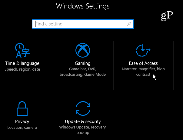 2 Jednostavnost pristupa postavkama sustava Windows 10